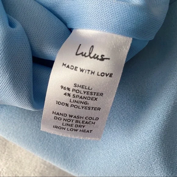 NWT Lulu’s Light Blue Cut Out Back Dress - Picture 5 of 10